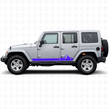 Mountains Dünne Streifen Seitenvinyl-Aufkleber für Jeep Wrangler JK 2007-2018_2