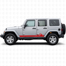 Mountains Dünne Streifen Seitenvinyl-Aufkleber für Jeep Wrangler JK 2007-2018_3