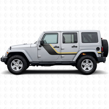 Zweistreifige Seiten-Vinylaufkleber für Jeep Wrangler JK 2007-2018_2