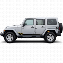 Twin Stripes Seitenschutz Vinyl-Aufkleber für Jeep Wrangler JK 2007-2018_2