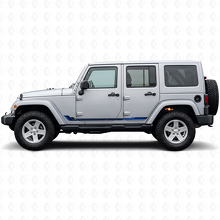 Racing-Stil Seitenstreifen Vinyl-Aufkleber für Jeep Wrangler JK 2007-2018_2