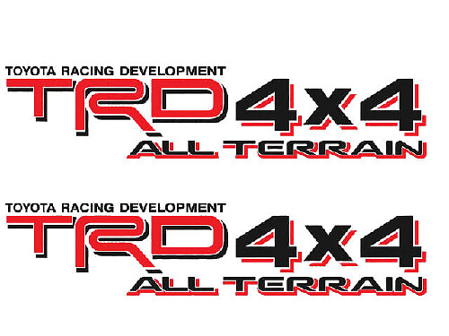 TRD 4x4 All Terrain Seiten-Vinyl-Aufkleber-Set