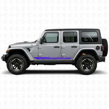 Schachbrettmuster gebogene Seitenstreifen Vinylaufkleber für Jeep Wrangler JL 2018+_2