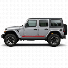 Schachbrettmuster gebogene Seitenstreifen Vinylaufkleber für Jeep Wrangler JL 2018+_3