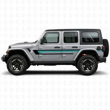 Dreifach-Streifen Türseitiger Vinylaufkleber für Jeep Wrangler JL 2018+_2