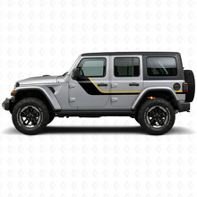 Doppelte Streifen Seiten-Vinylaufkleber für Jeep Wrangler JL 2018+_2