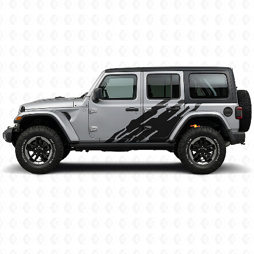 Schlammspritz-Grafik Seiten-Vinylaufkleber für Jeep Wrangler JL 2018+_1