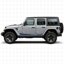 Schachbrett-Flaggen-Seitenstreifen Vinyl-Aufkleber für Jeep Wrangler JL 2018+_2