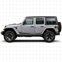 Schachbrett-Flaggen-Seitenstreifen Vinyl-Aufkleber für Jeep Wrangler JL 2018+_3
