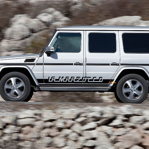 Individuelle Racing-Streifen Seiten-Vinylaufkleber für Mercedes-Benz G-Klasse_1