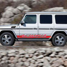 Individuelle Racing-Streifen Seiten-Vinylaufkleber für Mercedes-Benz G-Klasse_3