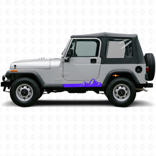Mountains Dünne Streifen Seitliche Vinyl-Aufkleber für Jeep Wrangler YJ 1987-1995_2