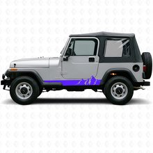 Mountains Wide Stripes Seiten-Vinylaufkleber für Jeep Wrangler YJ 1987-1995_2
