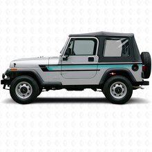 Dreifachstreifen Türseiten-Aufkleber für Jeep Wrangler YJ 1987-1995_2