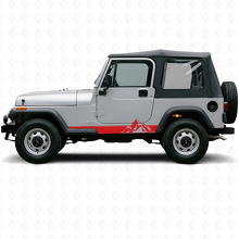 Mountains Style Streifen Seiten Vinyl-Aufkleber für Jeep Wrangler YJ 1987-1995_3
