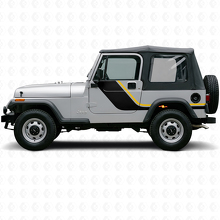 Doppelstreifen Seiten-Vinylaufkleber für Jeep Wrangler YJ 1987-1995_2