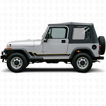 Twin Stripes Schweller Vinylaufkleber für Jeep Wrangler YJ 1987-1995_2