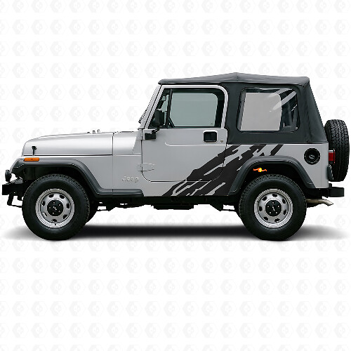 Schlamm-Spritz Grafik Seitenaufkleber für Jeep Wrangler YJ 1987-1995_1