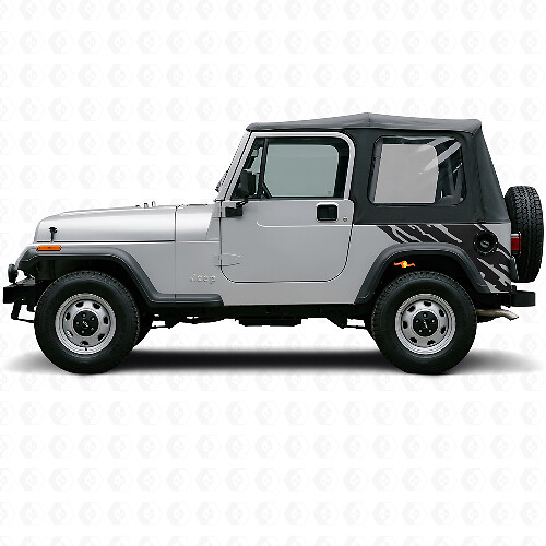 Schlamm-Spritzschutz Grafik Rückseitiger Vinyl-Aufkleber für Jeep Wrangler YJ 1987-1995_1