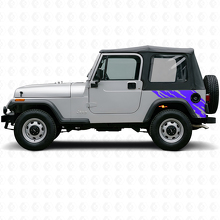 Schlamm-Spritzschutz Grafik Rückseitiger Vinyl-Aufkleber für Jeep Wrangler YJ 1987-1995_2