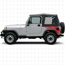 Schlamm-Spritzschutz Grafik Rückseitiger Vinyl-Aufkleber für Jeep Wrangler YJ 1987-1995_3