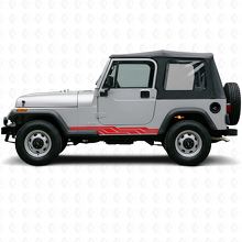 Verflochtene Streifen Seiten-Vinylaufkleber für Jeep Wrangler YJ 1987-1995_3
