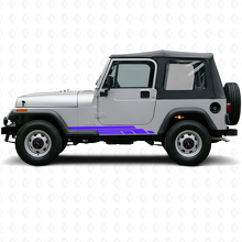 Gekrümmte Streifen Seiten-Vinyl-Aufkleber-Kit für Jeep Wrangler YJ 1987-1995_2