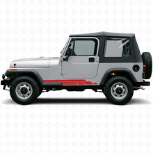 Gekrümmte Streifen Seiten-Vinyl-Aufkleber-Kit für Jeep Wrangler YJ 1987-1995_3