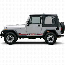 Chequered Flag Seitenstreifen Vinyl-Aufkleber für Jeep Wrangler YJ 1987-1995_3