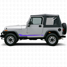 Honeycomb-Streifen Seiten-Vinylaufkleber für Jeep Wrangler YJ 1987-1995_2
