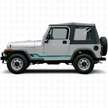 Vintage-Stil Seitenstreifen Vinyl-Aufkleber für Jeep Wrangler YJ 1987-1995_2