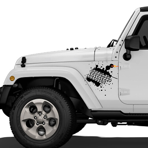 Schlammreifen-Spur Kotflügel-Vinylaufkleber für Jeep Wrangler Rubicon Renegade_1