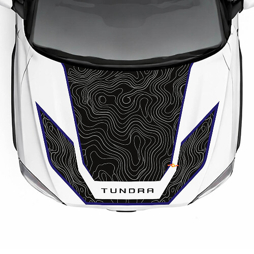 Topographische Karte Komplettset Vinylaufkleber für Toyota Tundra Hybrid 2023_1