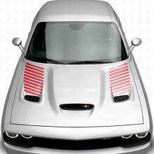 Gestreiftes Haubenlüftungseinsatz Vinyl-Aufkleber-Kit für Dodge Challenger 2015+_3