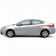 Geschärfte, gebogene Seitenstreifen Vinyl-Aufkleber für Dodge Dart 2013+_3