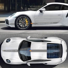 Porsche Style Streifen Komplettset Vinyl-Aufkleber Für Porsche 911 Turbo S3_3