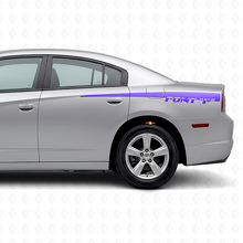 Benutzerdefinierte Streifen Heckseiten-Vinylaufkleber für Dodge Charger 2011-2014_2