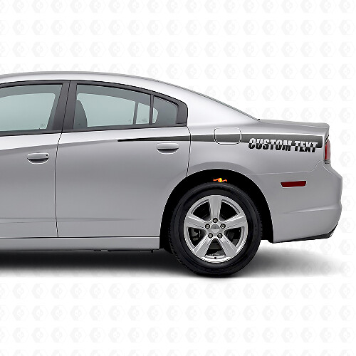 Personalisierter Text Seitenstreifen Vinyl-Aufkleber für Dodge Charger 2011-2014_1