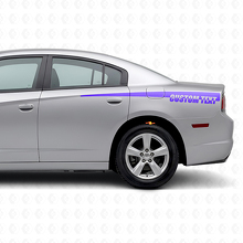 Personalisierter Text Seitenstreifen Vinyl-Aufkleber für Dodge Charger 2011-2014_2