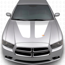 Doppelte Motorhauben-Streifen Vinyl-Aufkleber für Dodge Charger 2011-2014_2