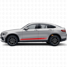 Racing-Stil Seitenstreifen Vinylaufkleber Für Mercedes-Benz AMG GLC-Klasse C253_4