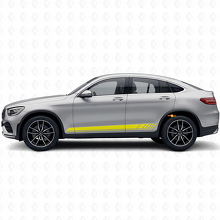 Racing-Stil Seitenstreifen Vinylaufkleber Für Mercedes-Benz AMG GLC-Klasse C253_5