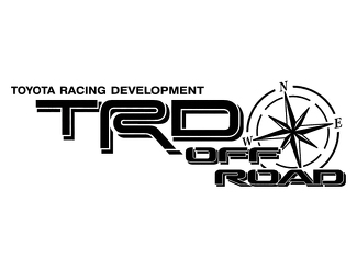 2 TOYOTA TRD OFF ROAD COMPASS ALL TERRAIN AUFKLEBER Mountain TRD Racing Entwicklungsseiten-Vinyl-Aufkleber 3