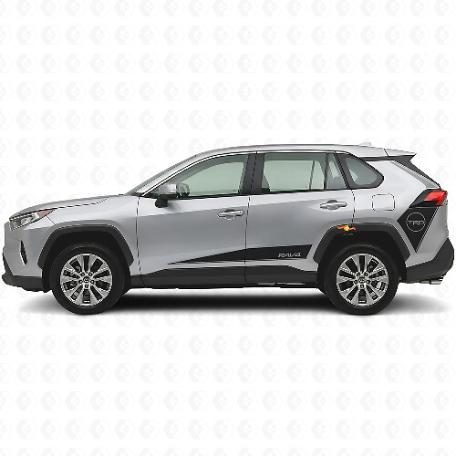 TRD Hockey-Stil Seitenstreifen Vinyl-Aufkleber für Toyota RAV4 2019-2024_1