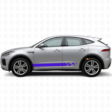Schachbrett-Seitenstreifen Vinyl-Aufkleber-Set für Jaguar E-Pace 2017-2022_2