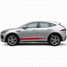 Schachbrett-Seitenstreifen Vinyl-Aufkleber-Set für Jaguar E-Pace 2017-2022_5