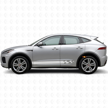 Schachbrett-Seitenstreifen Vinyl-Aufkleber-Set für Jaguar E-Pace 2017-2022_6
