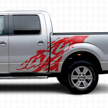 4x4 Schlamm Spritz Seiten Vinyl Aufkleber Set Für Musclecar Truck 2009-2012_4