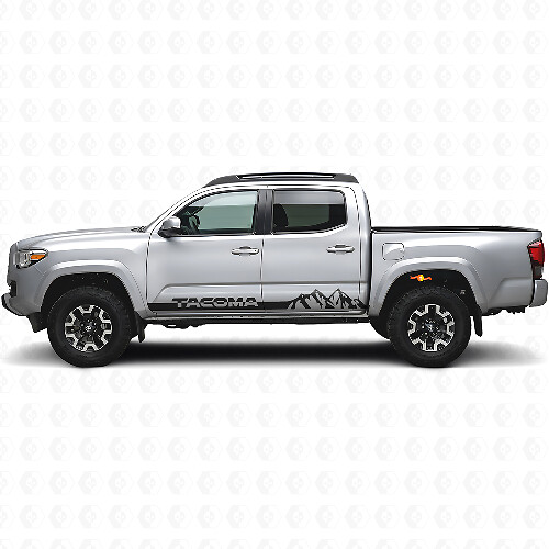 Mountain Style Schwellerstreifen Vinylaufkleber für Toyota Tacoma 2016-2023