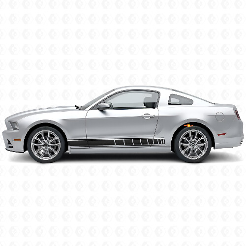 Schachbrett Rocker Panel Streifen Vinyl Aufkleber Set für Musclecar 2010-2014_1